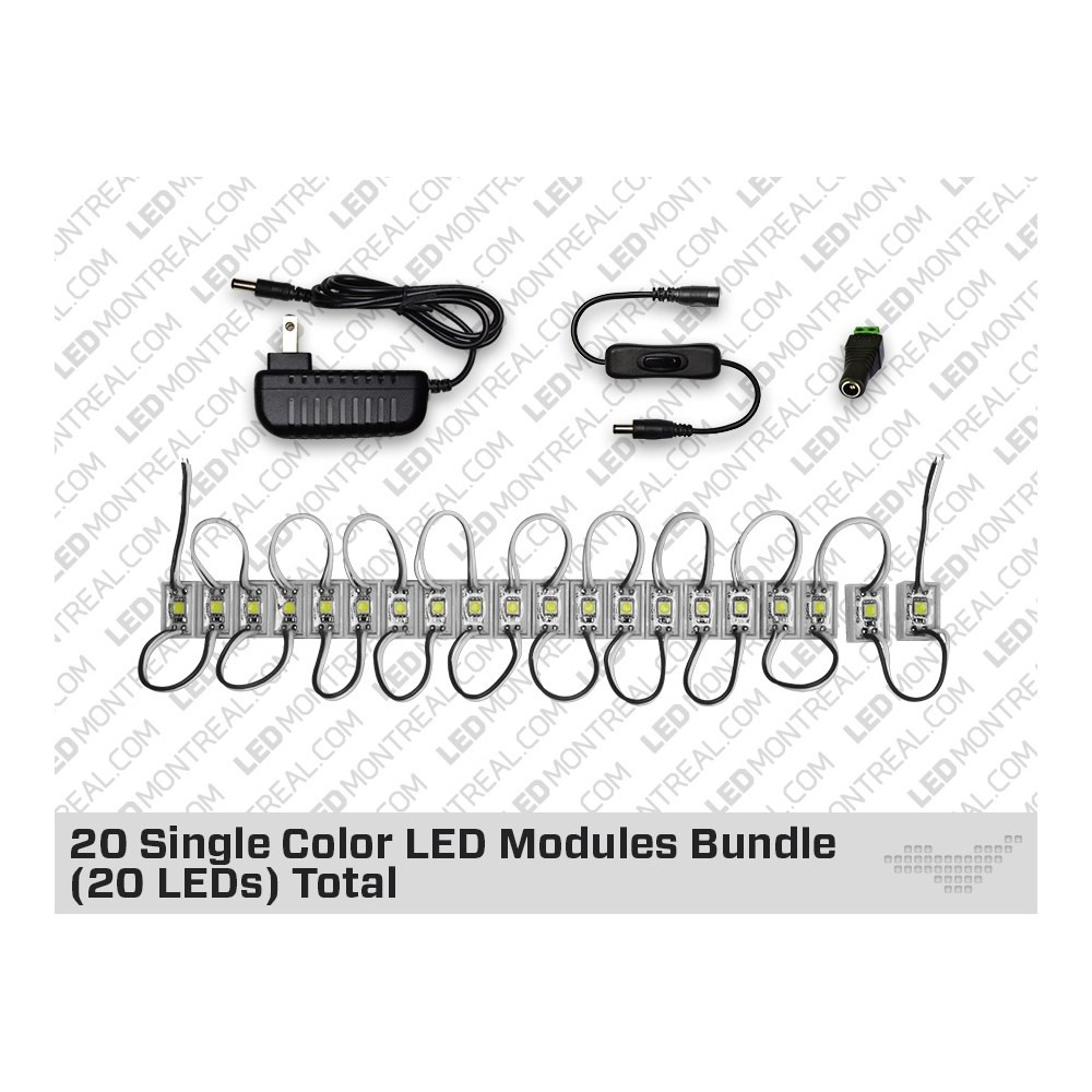 20 WHITE LED MODULE BUNDLE (20 LEDS)