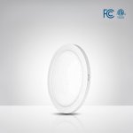 PLAFONNIER LED ENCASTRÉ EN SURFACE 4 PO - 6W - 400LM - 3CCT SÉLECTIONNABLE (3K - 4K - 5K) - GARNITURE BLANCHE