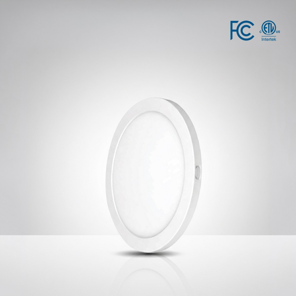 PLAFONNIER LED ENCASTRÉ EN SURFACE 4 PO - 6W - 400LM - 3CCT SÉLECTIONNABLE (3K - 4K - 5K) - GARNITURE BLANCHE