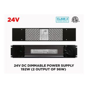 192W – (2 X 96W) 24V UNIVERSAL DIMMABLE LED DRIVER (CLASS 2)