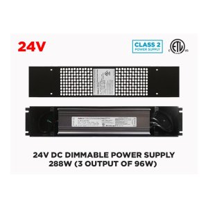 288W – (3 X 96W) 24V UNIVERSAL DIMMABLE LED DRIVER (CLASS 2)