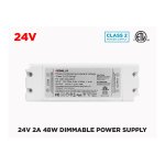 24V UNIVERSAL DIMMABLE LED DRIVER 48W (CLASS 2) - WHITE JUNCTION BOX