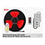 24V CONTINUOUS 10M IP67 RGB 5050 LED STRIP - 30 LEDS/M