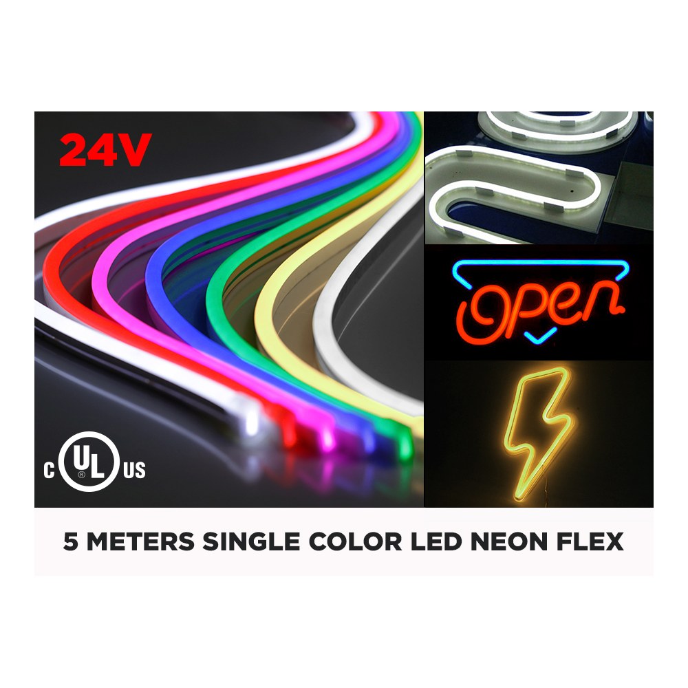 24V DC SINGLE COLOR 5M LED NEON FLEX