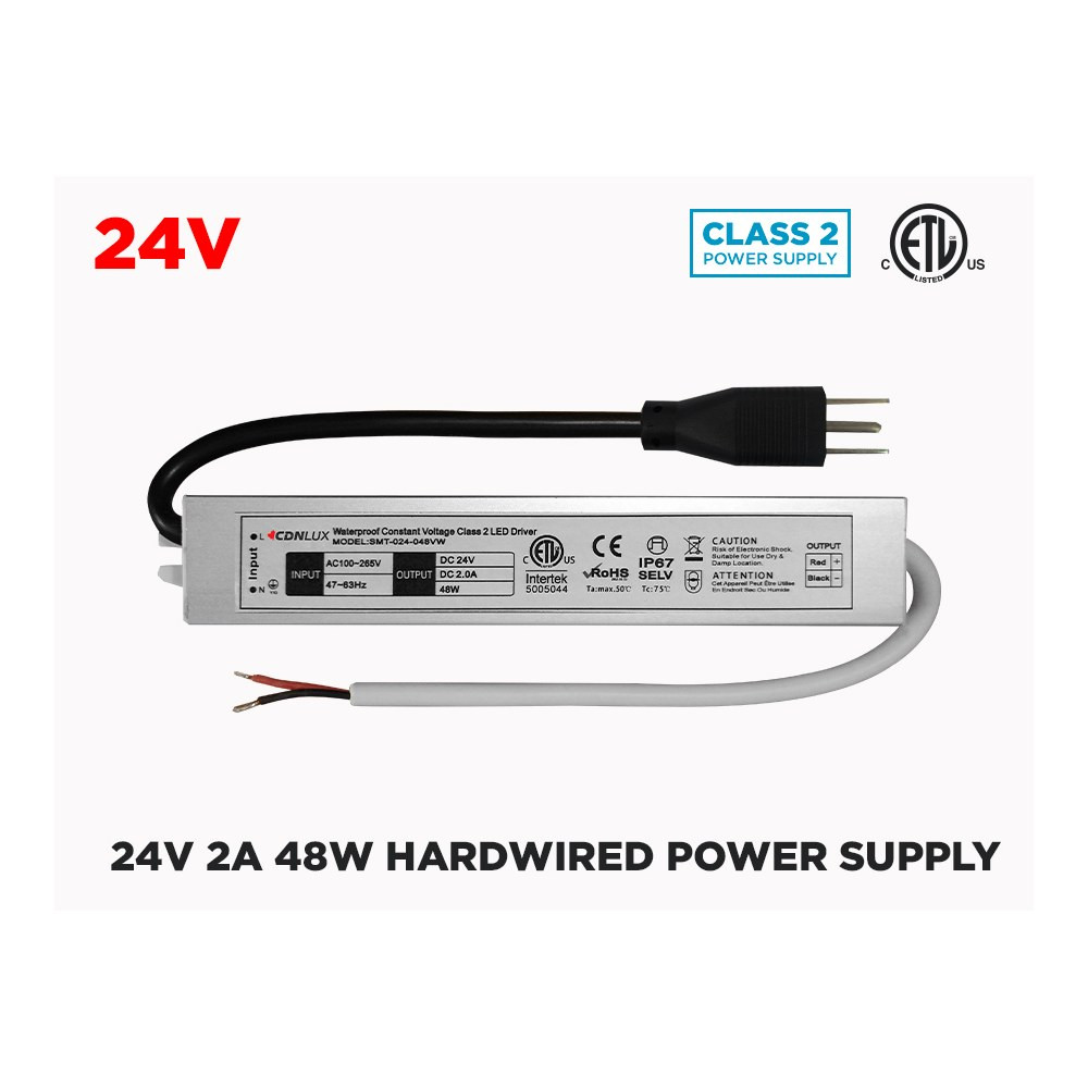 24V DC 2A (48W) IP67 CLASS 2 LED DRIVER