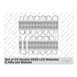 SET OF 50 DOUBLE 2835 LED MODULES ( 0.5W PER MODULE )