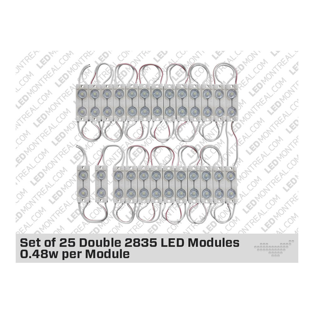 SET OF 50 DOUBLE 2835 LED MODULES ( 0.5W PER MODULE )