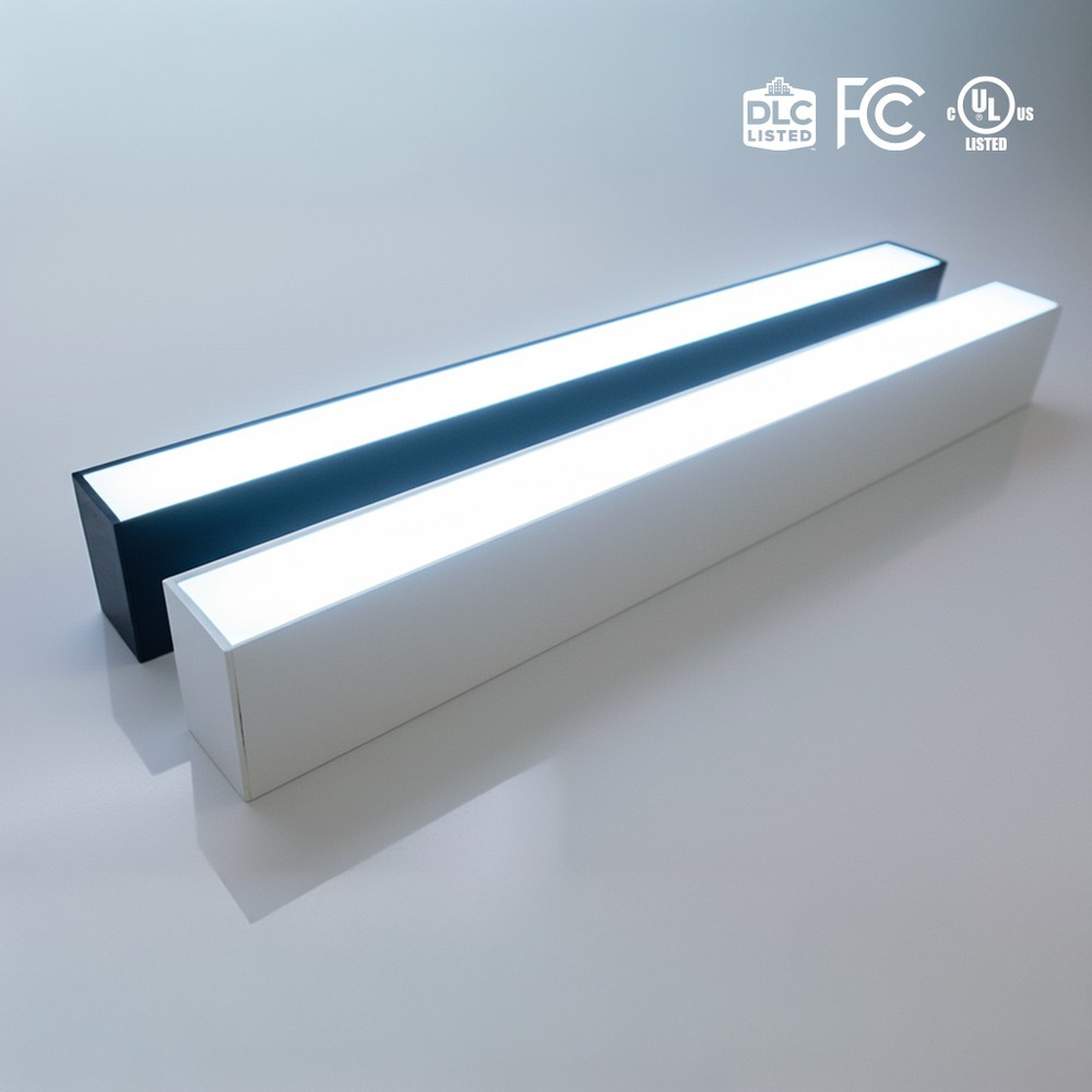 BLACK 2-FOOT ARCHITECTURE LINEAR STRIP LIGHTS. WATTAGE SELECTABLE 15W/20W/25W + 3000K - 4000K - 5000K.