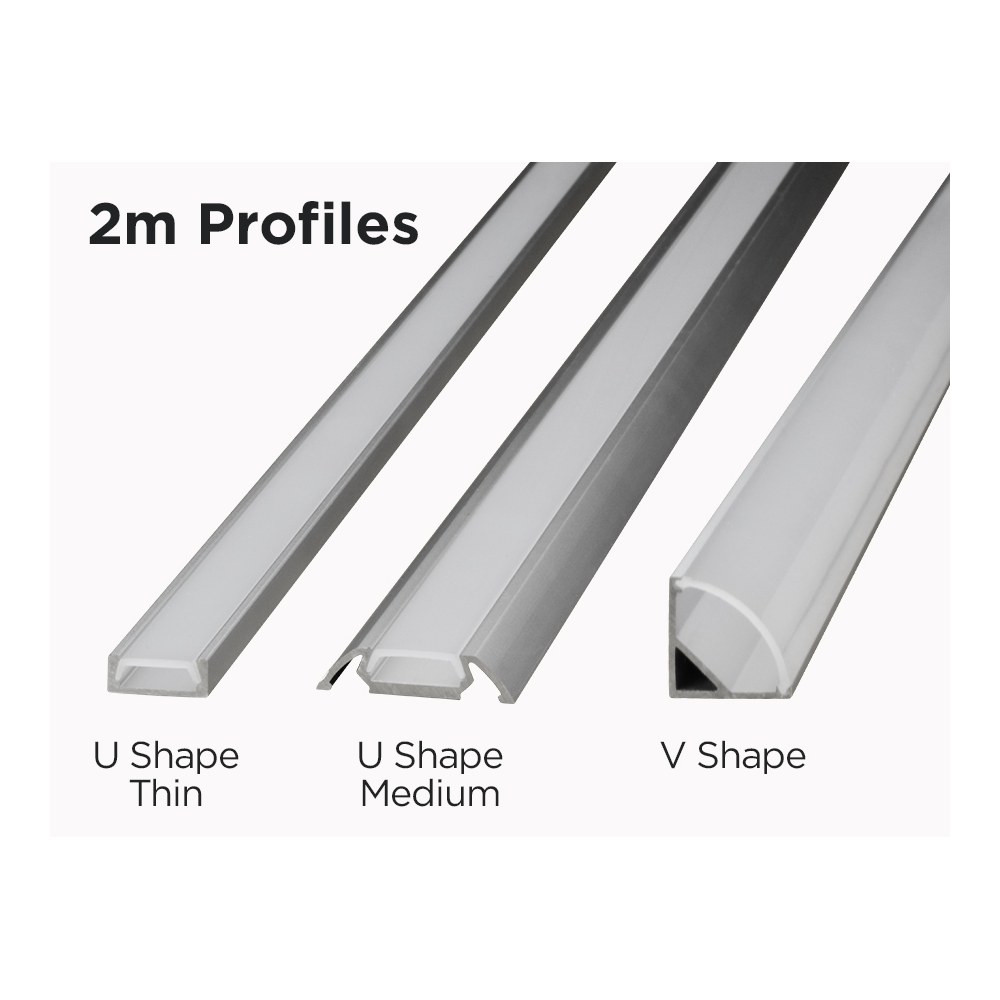 2M ALUMINIUM BAR FOR LED STRIPS