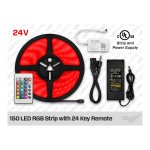 24V 5M IP20 HIGH OUTPUT RGB 5050 LED STRIP KIT - 30 LEDS/M