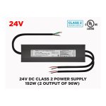 24V DC 192W (2X96W) UL LISTED CLASS 2 LED DRIVER - NON DIMMABLE