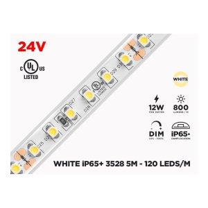 24V 5M IP65+ 3528 SINGLE COLOR LED STRIP - 120 LEDS/M (STRIP ONLY)
