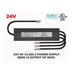 24V DC 288W (3X96W) CULUS LISTED CLASS 2 LED DRIVER