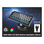 40W 20° RGB LED WALL WASHER SPOTLIGHT (33CM)