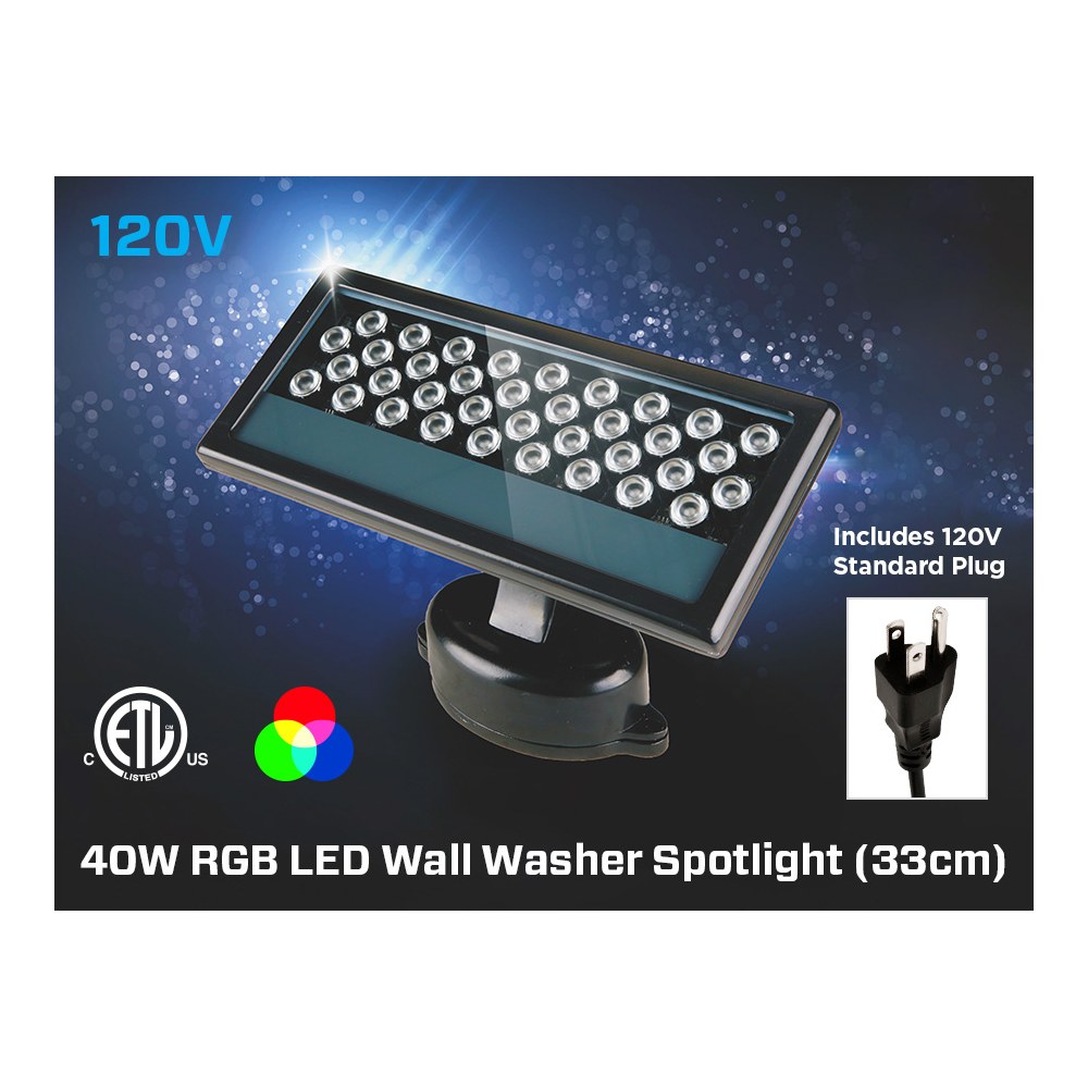 40W 20° RGB LED WALL WASHER SPOTLIGHT (33CM)