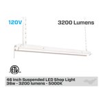 46 INCH LED SHOP LIGHT 36W - 3200 LUMENS