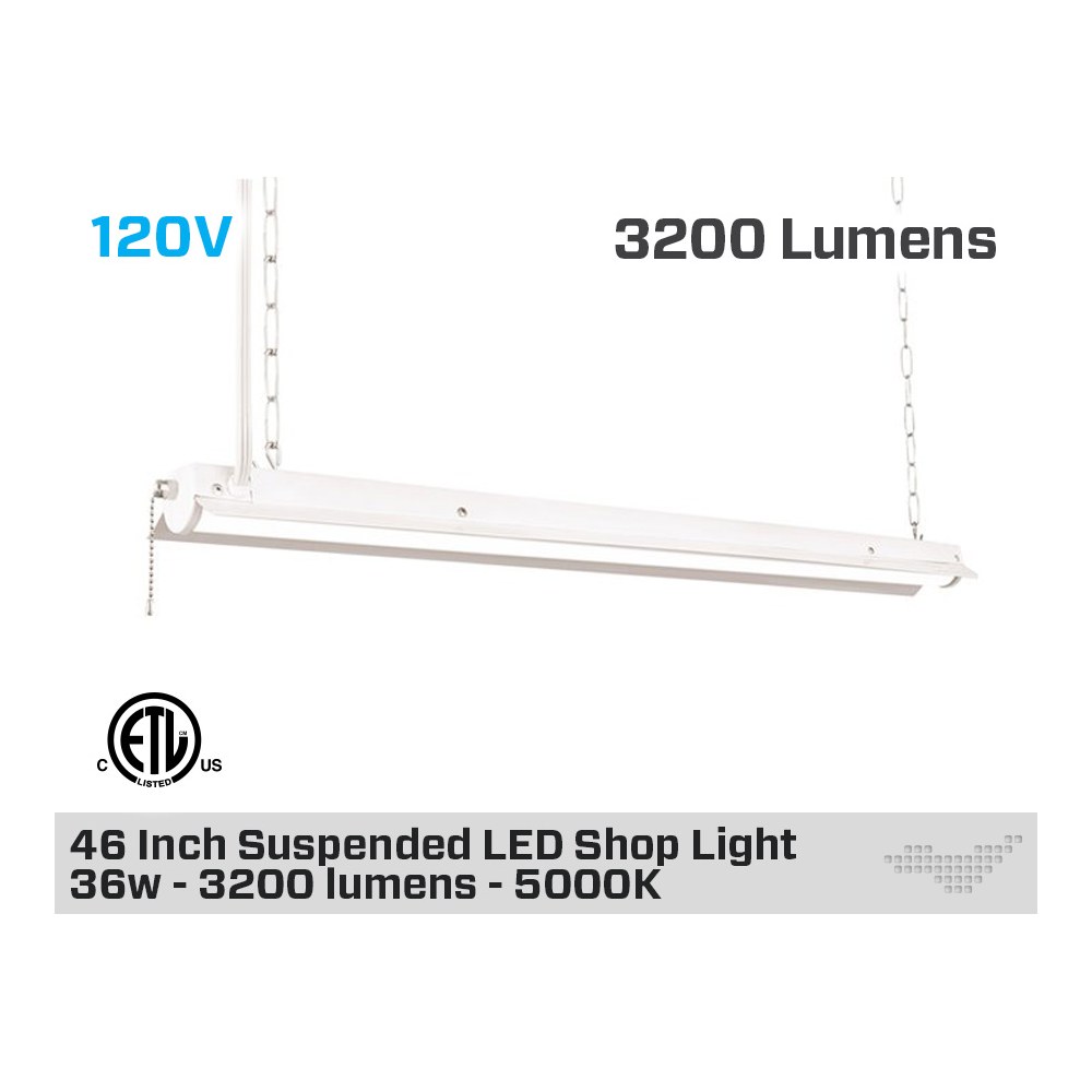 46 INCH LED SHOP LIGHT 36W - 3200 LUMENS