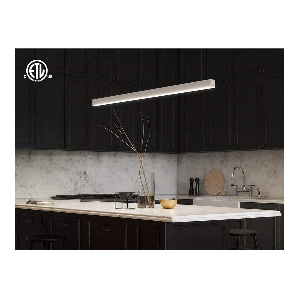 45" (115CM) WHITE SUSPENDED LINEAR LED FIXTURE (60W) - ADJUSTABLE CCT