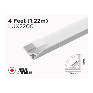 4 FEET 45 DEGREE ALUMINUM PROFILE FOR LED STRIP (LUX2200)