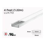 4 FEET INTERIOR ALUMINUM U SHAPE PROFILE FOR LED STRIP (LUX710)