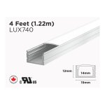 4 FEET ALUMINUM U SHAPE PROFILE FOR LED STRIP (LUX740)