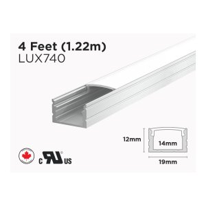 4 FEET ALUMINUM U SHAPE PROFILE FOR LED STRIP (LUX740)