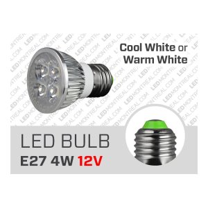 12V DC E27 4W DIMMABLE LED LIGHT BULB