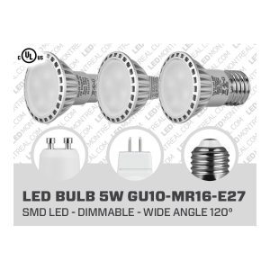 5W DIMMABLE GU10 MR16 E27 SMD LED LIGHT BULBS