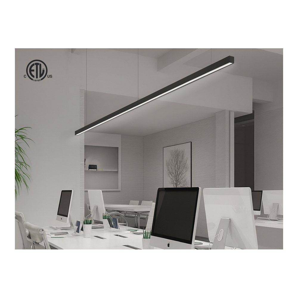 7.5’ (230CM) BLACK SUSPENDED LINEAR LED FIXTURE (120W) - ADJUSTABLE CCT