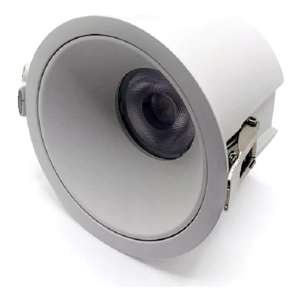 ANTI-GLARE SINGLE HEAD RECESSED FIXTURE 120VAC 15W 1050LM BEAM ANGLE 36° 4000K PF>0.9 CRI>90 DAMP LOCATION