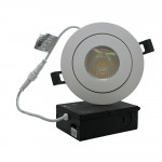 4 INCHES RECESSED LED GIMBAL MULTI DIRECTION 9W - 10-130 V AC - WET LOCATION - IC-RATED  - 950 LM - 10° - CRI>85 -