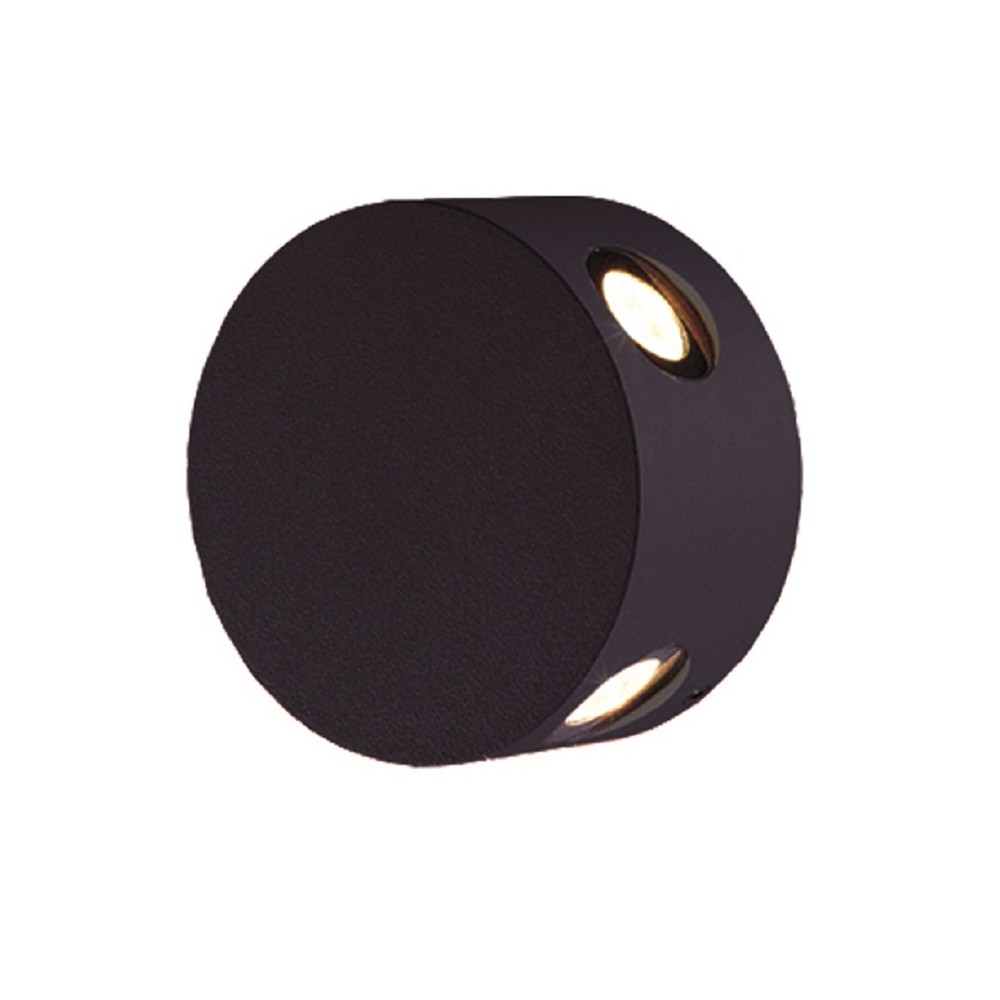 SURFACE MOUNTED WALL LIGHT 2442A - 4W  -321LM  -CRI>80  -11deg  - 110-220 V AC - 3000K - IP54 - 3 YEARS WARRANTY - BLACK