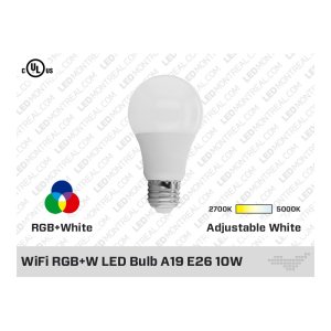 WIFI RGB+W LED BULB A19 E26 10W