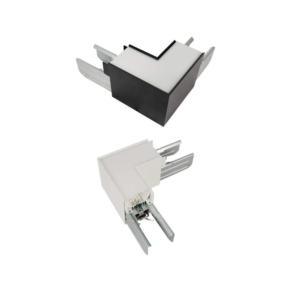L-CONNECTOR FOR ARCHITECTURAL LED LINEAR STRIP (BLACK = ALS-L-CONN-BK & WHITE = ALS-L-CONN-WH)