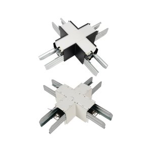 CONNECTEUR EN X POUR LUMINAIRE LINÉAIRE ARCHITECTURAL LED (NOIR = ALS-X-CONN-BK & BLANC = ALS-X-CONN-WH)
