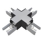 ALV ARCHITECTURAL LINEAR, STRIP LIGHTS, ACCESSORIES, X CONNECTOR, DIRECT, BLACK
