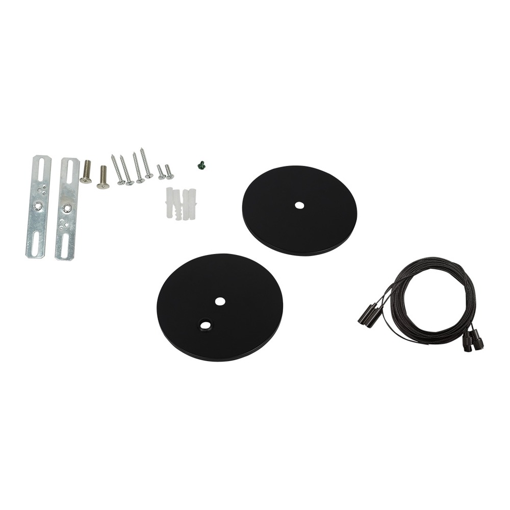 ALV ARCHITECTURAL LINEAR, STRIP LIGHTS, ACCESSORIES, SUSPENSION KIT, BLACK AIRCRAFT CABLE, BLACK CANOPY, 12FT