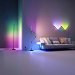 LED floor light - 100-240VAC 24W - RGB+WW 2700K - controlled by Tuya app and remote controller Black Body
