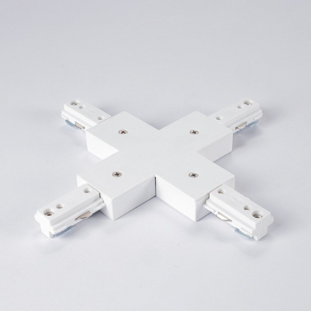 RAIL AST - CONNECTEUR EN X - TYPE H - 1 CIRCUIT - BLANC