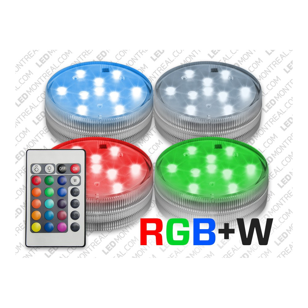 BATTERY POWERED RGB LED PUCK LIGHT