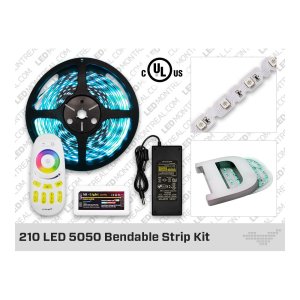 12V BENDABLE SUPER BRIGHT 5050 RGB 210 LED STRIP KIT