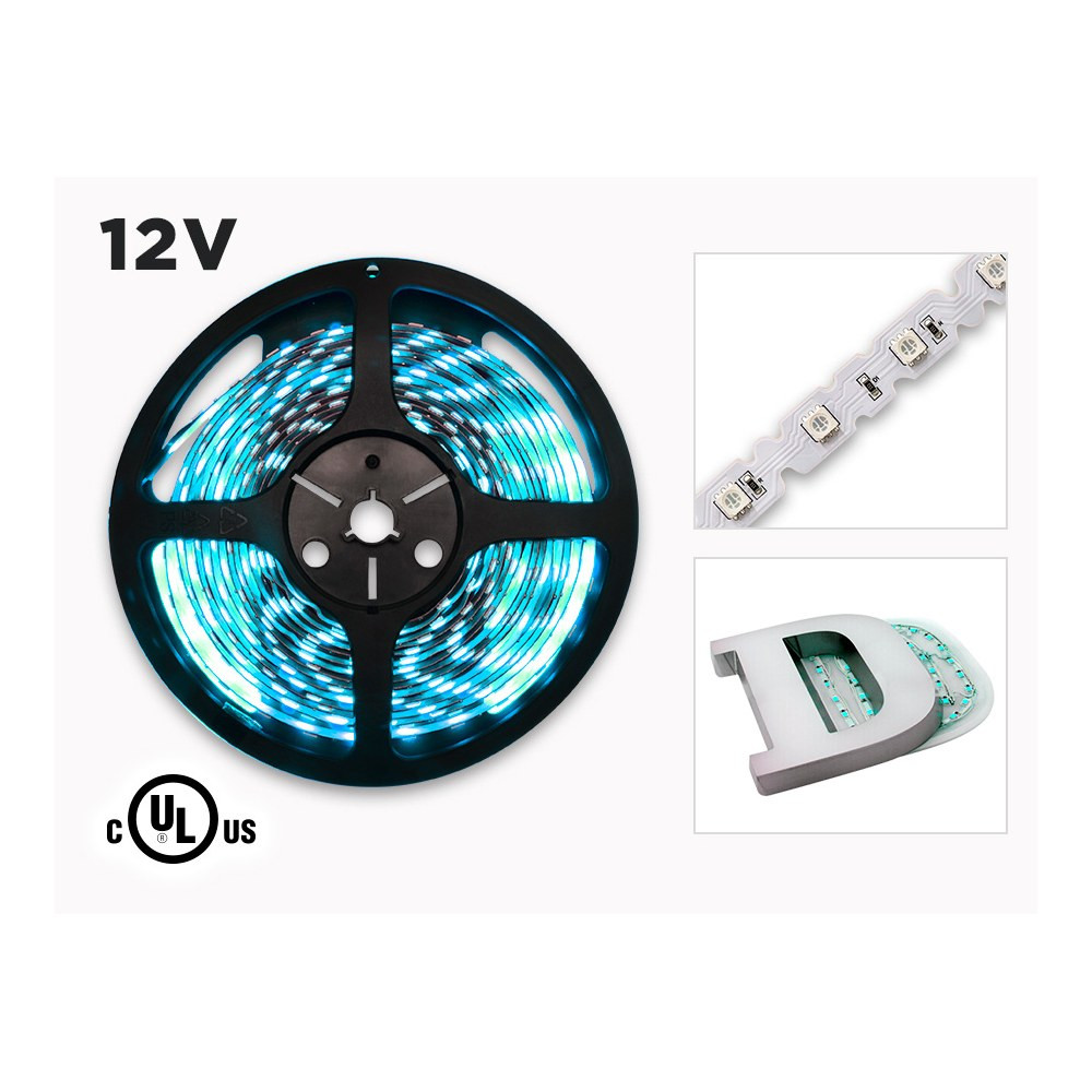 12V 5M IP20 BENDABLE SUPER BRIGHT RGB 5050 LED STRIP - 42 LEDS/M (STRIP ONLY)