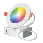 4" 11W RGB Tunable White 2700K-4000K Smart Home WiFi LED Recessed Light Matte White