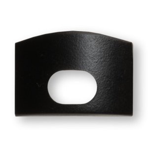 End Caps - Black - Square - Open (Square Profile Aluminum Extrusions)
