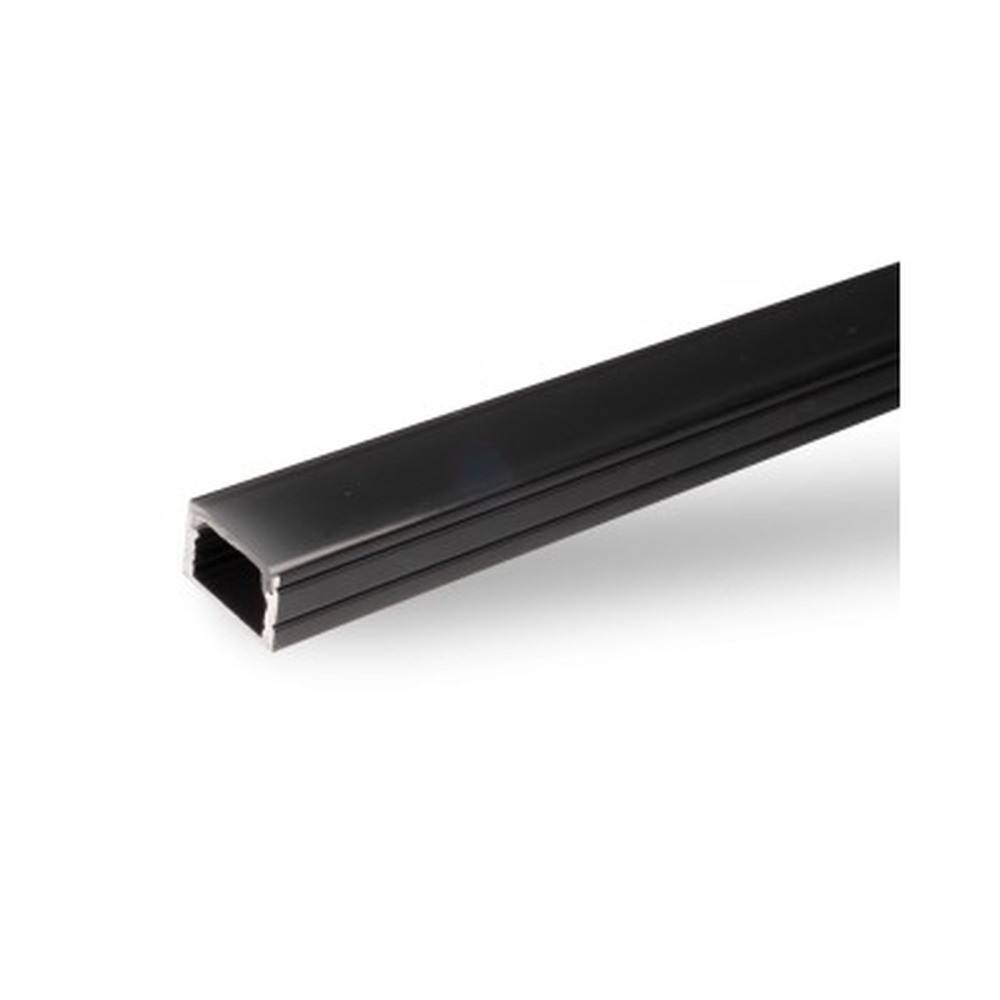 Lentille (Extrusions en aluminium carré) - Noir