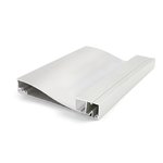 SURFACE MOUNTED BASEBOARD ALUMINUM PROFILE 10015 WITH PC COVER 10FT WHITE