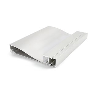SURFACE MOUNTED BASEBOARD ALUMINUM PROFILE 10015 WITH PC COVER 10FT WHITE