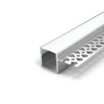 TRIMLESS RECESSED ONE SIDE AFTER DRYWALL ALUMINUM PROFILE 3515 WITH PC COVER 10FT SILVER