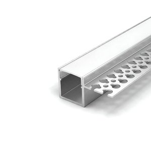 TRIMLESS RECESSED ONE SIDE AFTER DRYWALL ALUMINUM PROFILE 3515 WITH PC COVER 10FT SILVER