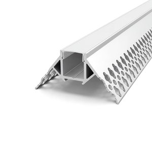 TRIMLESS RECESSED CORNER PROFILE 5324 WITH 2 ENDCAPS & PC COVER